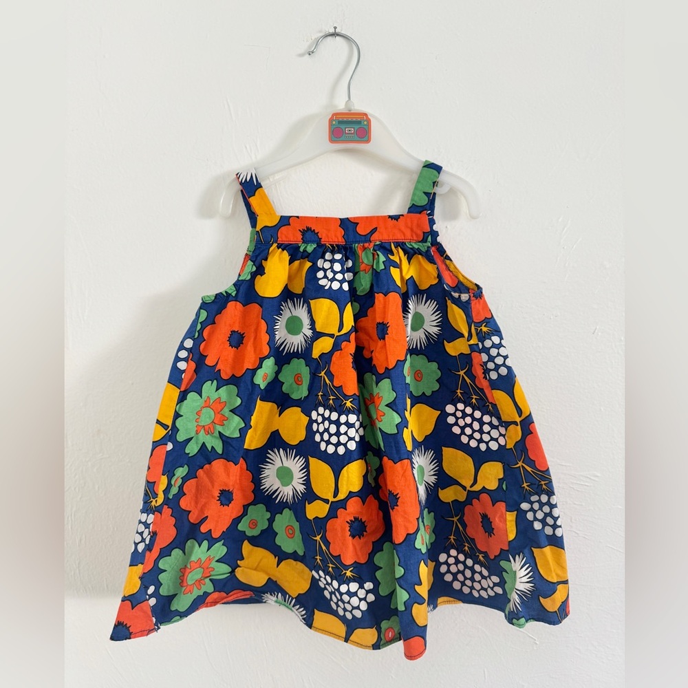Great Condition- Marimekko x Target Blue Floral Summer Dress, Sz 3T